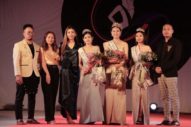 Winners of Miss Phek 2021  with Imlibenla Wati Nienu and others.